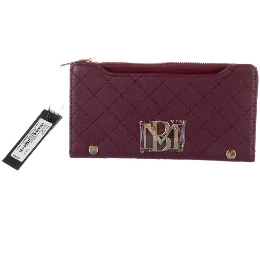 Badgley Mischka Quilted Burgundy Wallet 🆕